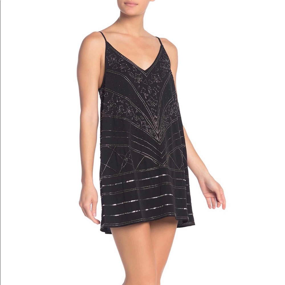 Free People Make A Move Beaded Slip Dress XS